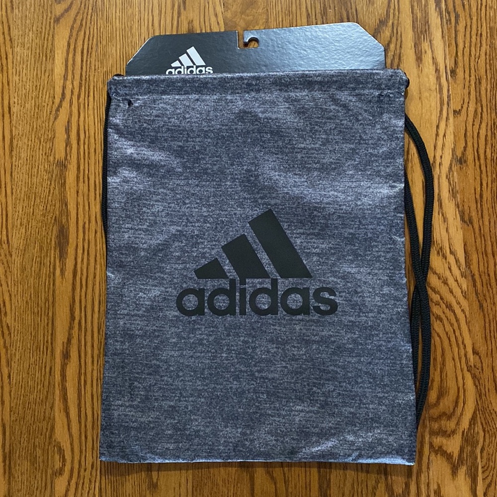 NWT Adidas Gray Drawstring Bag